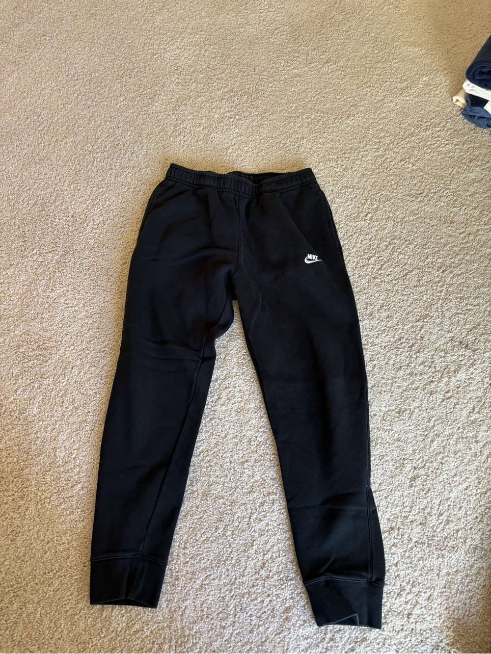 Nike Black Women's Fleece Joggers with White Swoosh